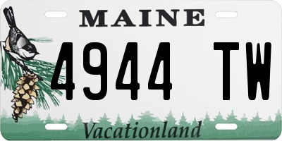 ME license plate 4944TW