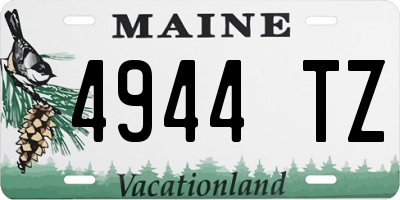 ME license plate 4944TZ