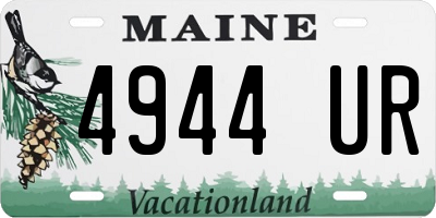 ME license plate 4944UR