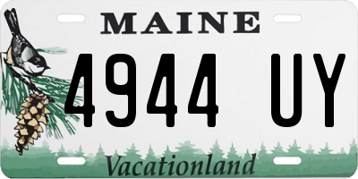 ME license plate 4944UY