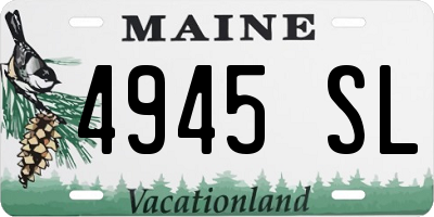 ME license plate 4945SL