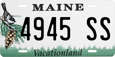 ME license plate 4945SS