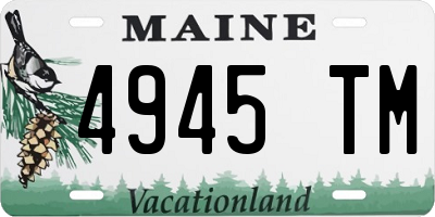 ME license plate 4945TM