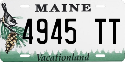 ME license plate 4945TT