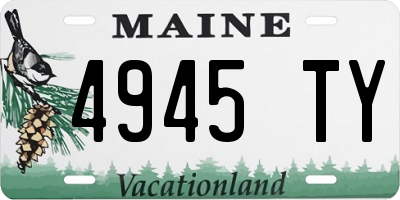ME license plate 4945TY