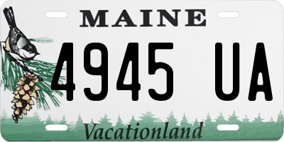 ME license plate 4945UA
