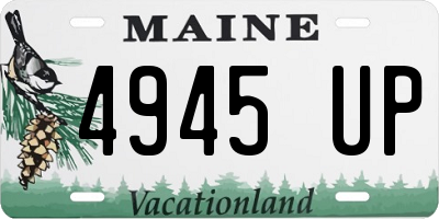 ME license plate 4945UP