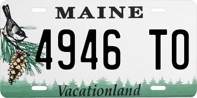 ME license plate 4946TO