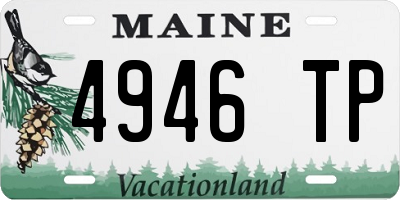 ME license plate 4946TP