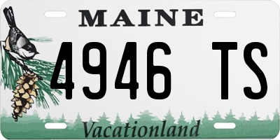 ME license plate 4946TS