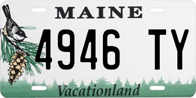 ME license plate 4946TY