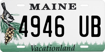 ME license plate 4946UB