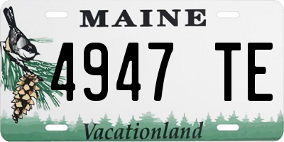 ME license plate 4947TE