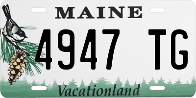 ME license plate 4947TG