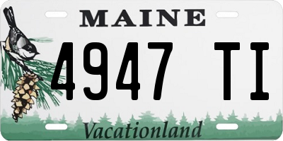 ME license plate 4947TI