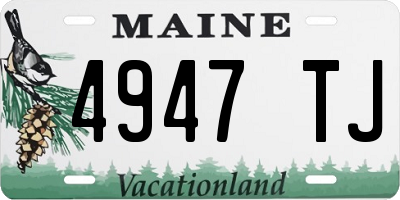 ME license plate 4947TJ