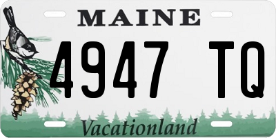 ME license plate 4947TQ