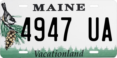 ME license plate 4947UA