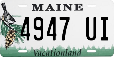 ME license plate 4947UI