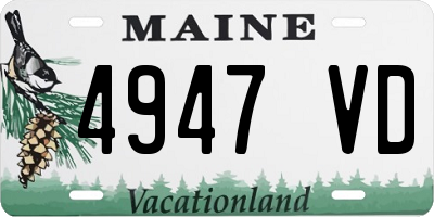 ME license plate 4947VD