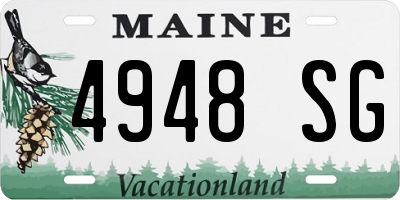 ME license plate 4948SG