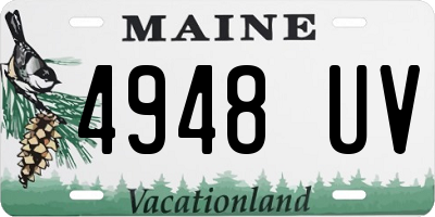 ME license plate 4948UV