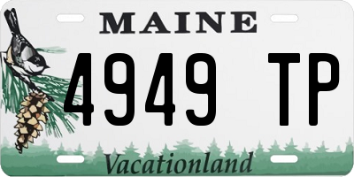 ME license plate 4949TP