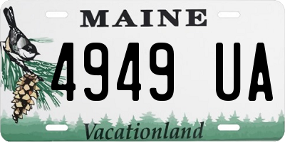 ME license plate 4949UA