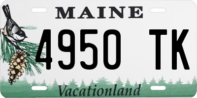 ME license plate 4950TK