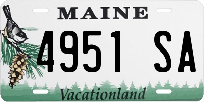 ME license plate 4951SA