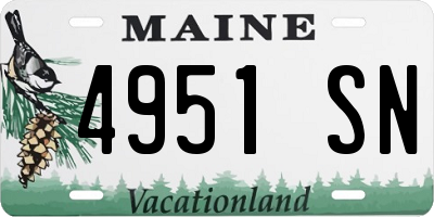 ME license plate 4951SN