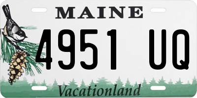 ME license plate 4951UQ