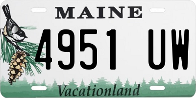 ME license plate 4951UW