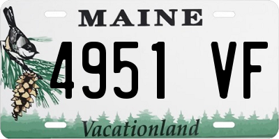 ME license plate 4951VF