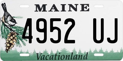 ME license plate 4952UJ
