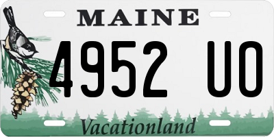 ME license plate 4952UO