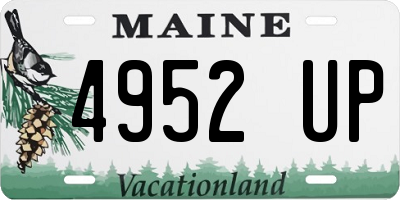 ME license plate 4952UP
