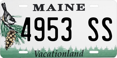 ME license plate 4953SS
