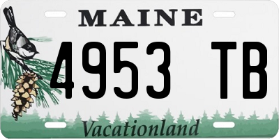 ME license plate 4953TB