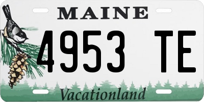 ME license plate 4953TE