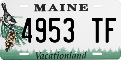ME license plate 4953TF