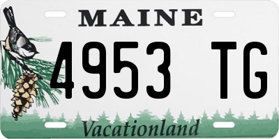 ME license plate 4953TG