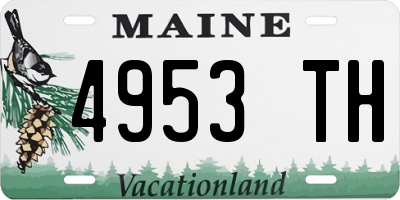 ME license plate 4953TH