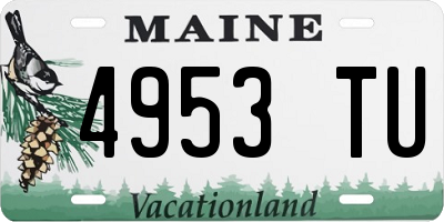 ME license plate 4953TU