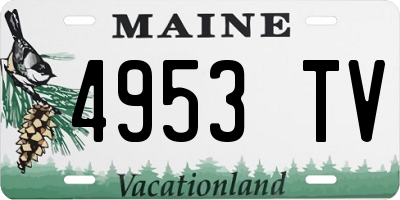 ME license plate 4953TV