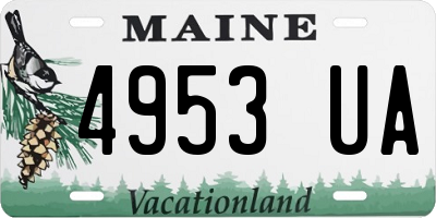 ME license plate 4953UA