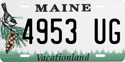 ME license plate 4953UG