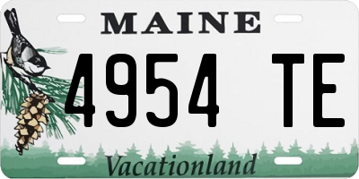 ME license plate 4954TE