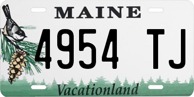 ME license plate 4954TJ