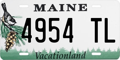 ME license plate 4954TL